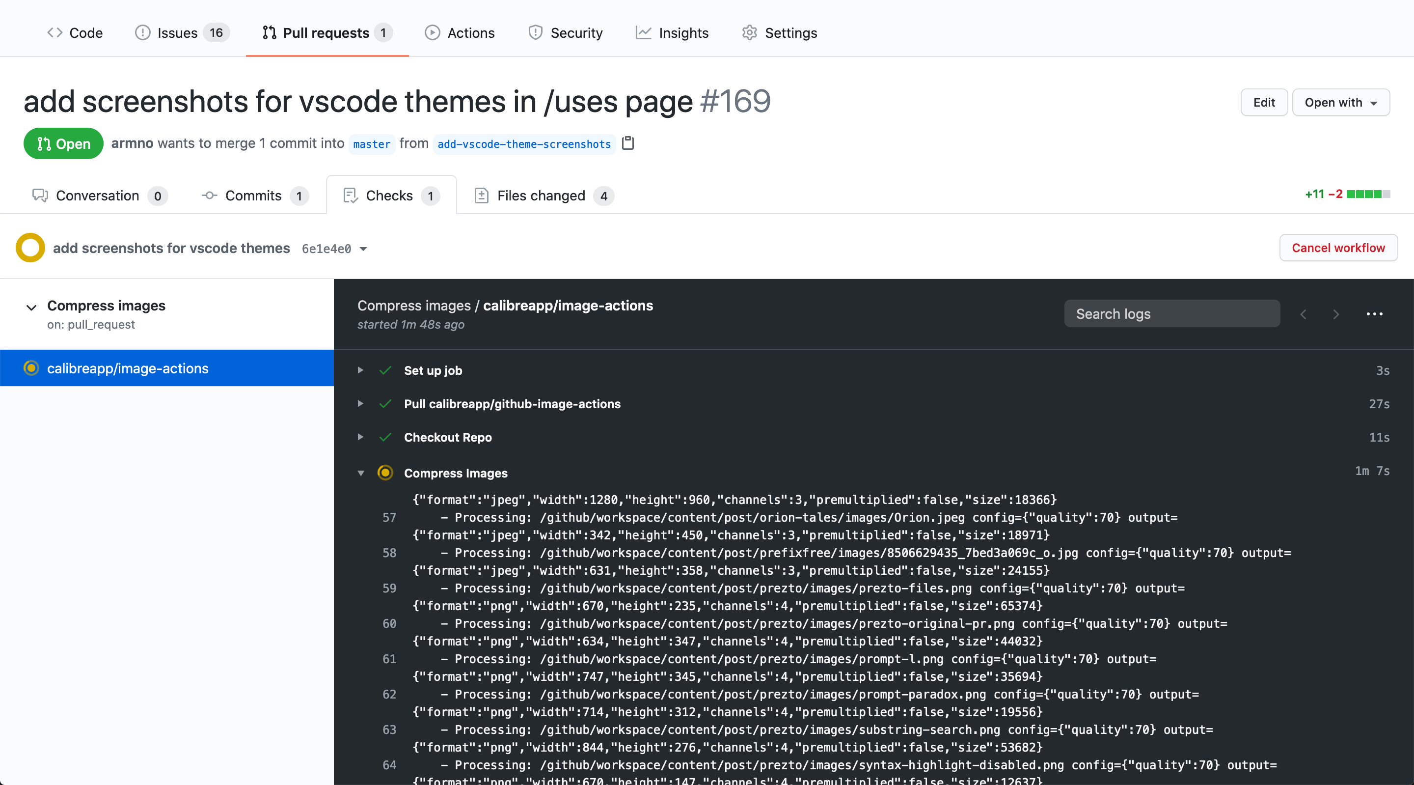 Optimize Images in a Pull Request with GitHub Actions